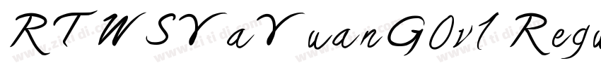 RTWSYaYuanG0v1 Regul字体转换